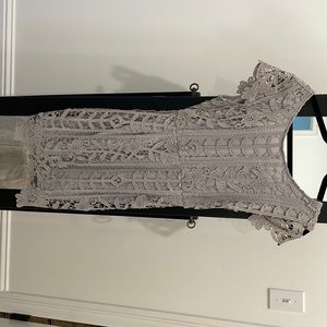 Light grey eyelet dress